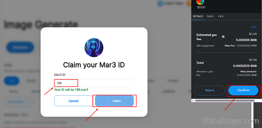 Ensure your Mar3 ID and NFT Airdrop confirmed