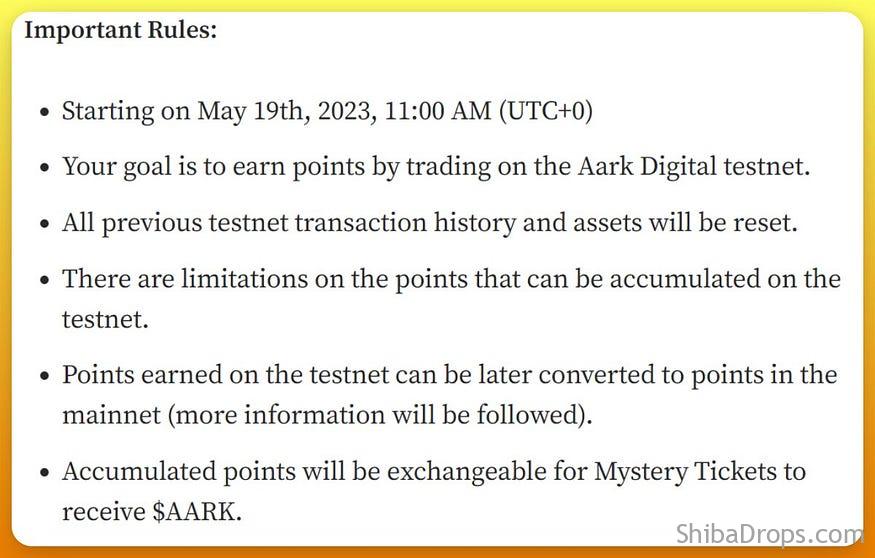 Aark Testnet Full picture Guide