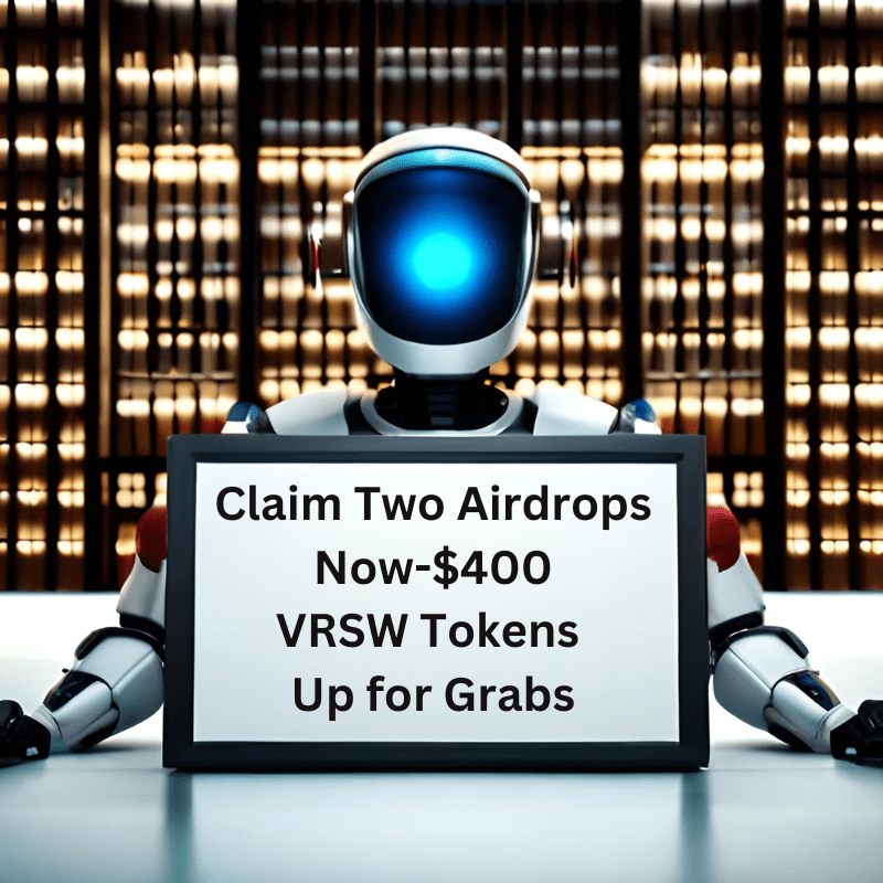 Claim Two Airdrops Now – $400 VRSW Tokens to Earn