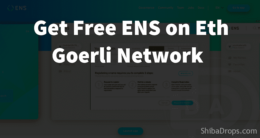 Get Free ENS on Eth Goerli Network