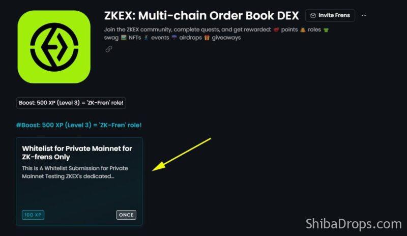 5000 Whitelist Spots for Zkex Private Mainnet FCFS