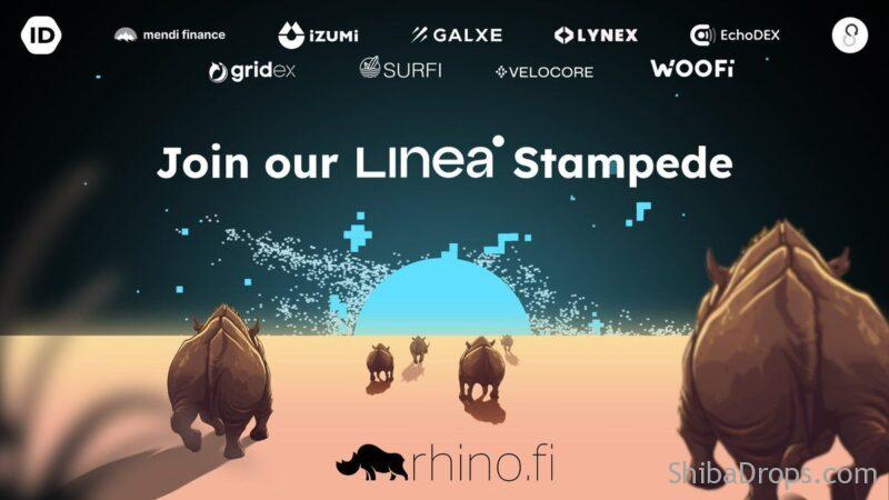 Join to The Linea Stampede Campaign by rhino fi on Galxe