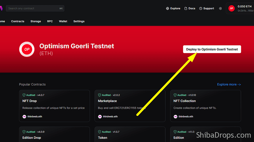 Deploy a Contact On OP Testnet and Claim Free Nft