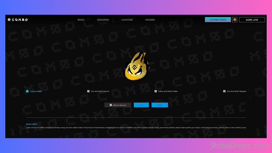 Combo Network airdrop Guide Join the limited-time Cobee Mint IV Event