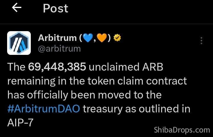 ARBITRUM 2ND AIRDROP CONFIRMED