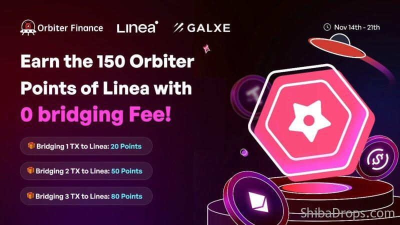 Orbiter and Rhinofi Bridges have announced that they will make the bridge from all networks to Linea free of gas fees.