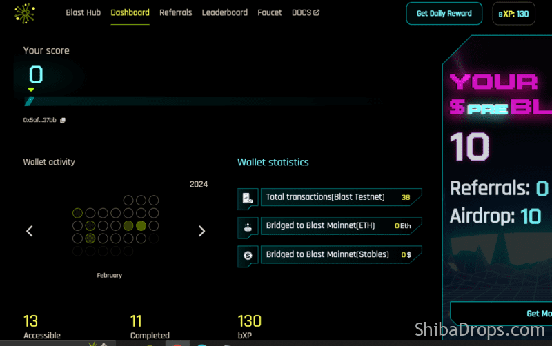  Join BlastScore Early program and farm XP