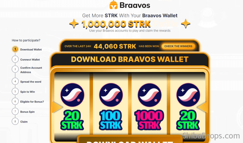 Upgrade your Braavos wallet and also try your Luck by entering the Braavos raffle.