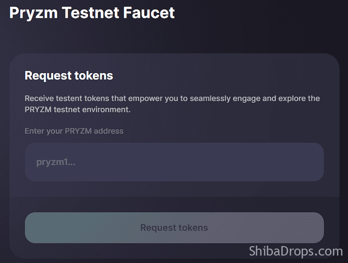 Testnet PRYZM AIRDROP