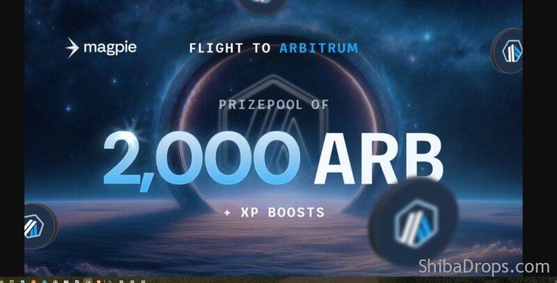 Magpie&#8217;s New EventFlight to Arbitrum 2000 $ARB prize pool &#038; Magpie Mafia XP rewards.