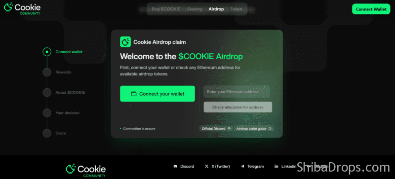 The claim $COOKIE Airdrop is here