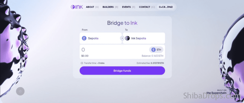 Ink (kraken) chain Testnet update